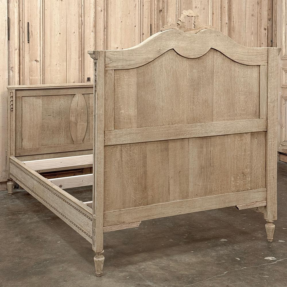 Antique Country French Louis XVI Stripped 3/4 Bed For Sale 10