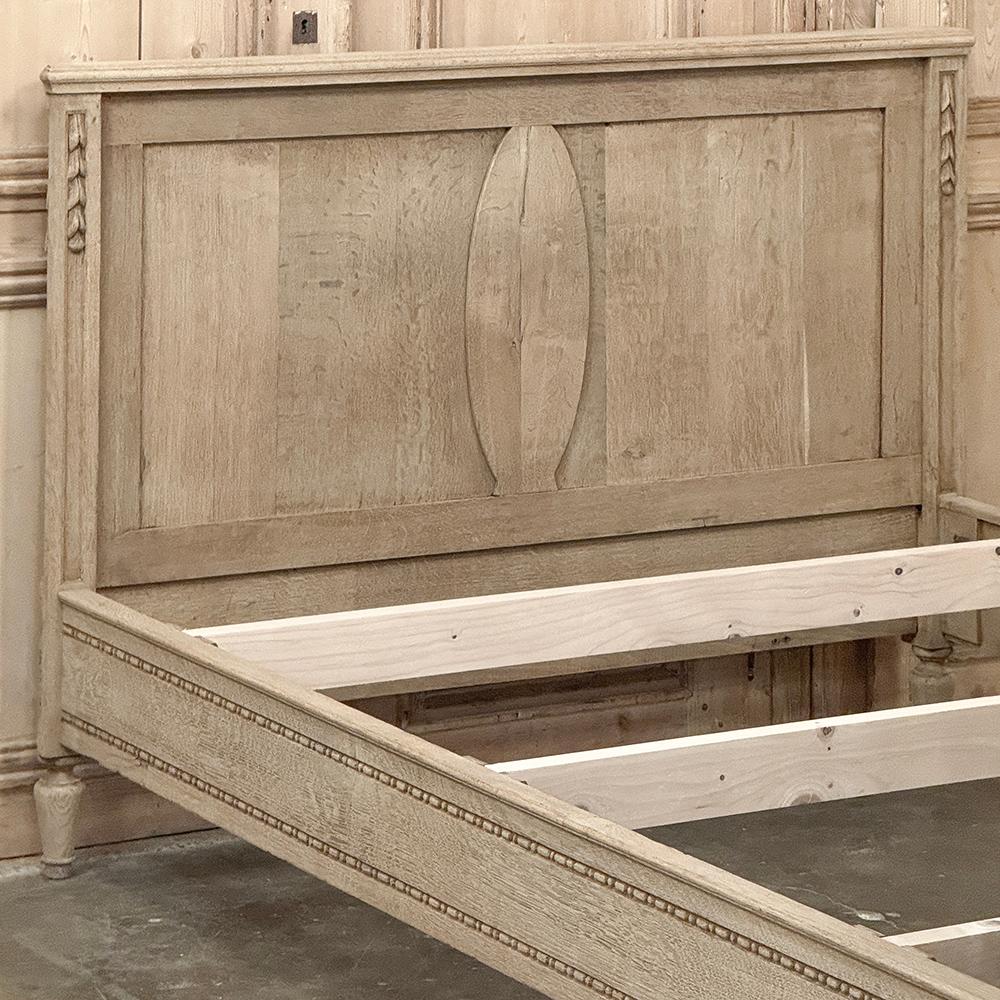 Antique Country French Louis XVI Stripped 3/4 Bed For Sale 11