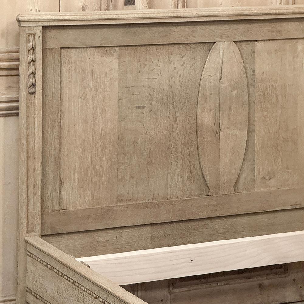 Antique Country French Louis XVI Stripped 3/4 Bed For Sale 12