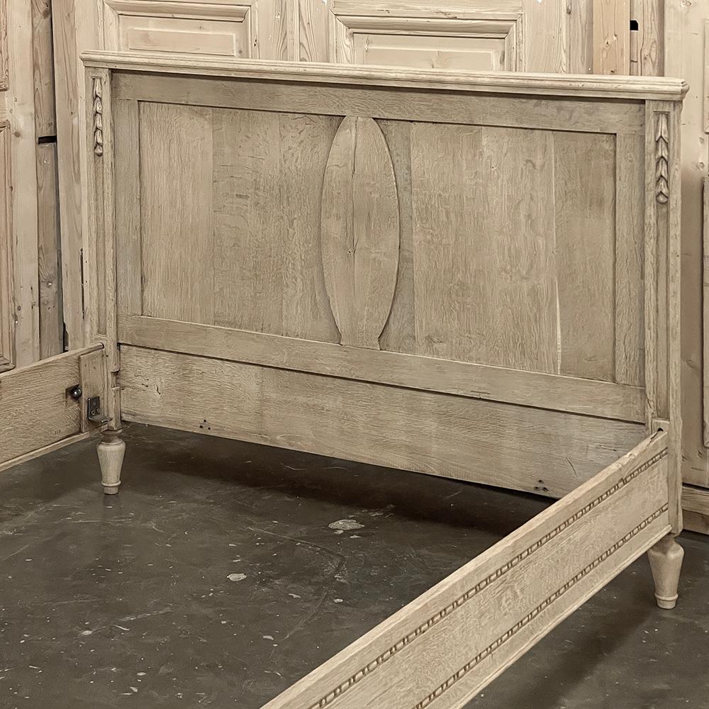 Antique Country French Louis XVI Stripped 3/4 Bed For Sale 12
