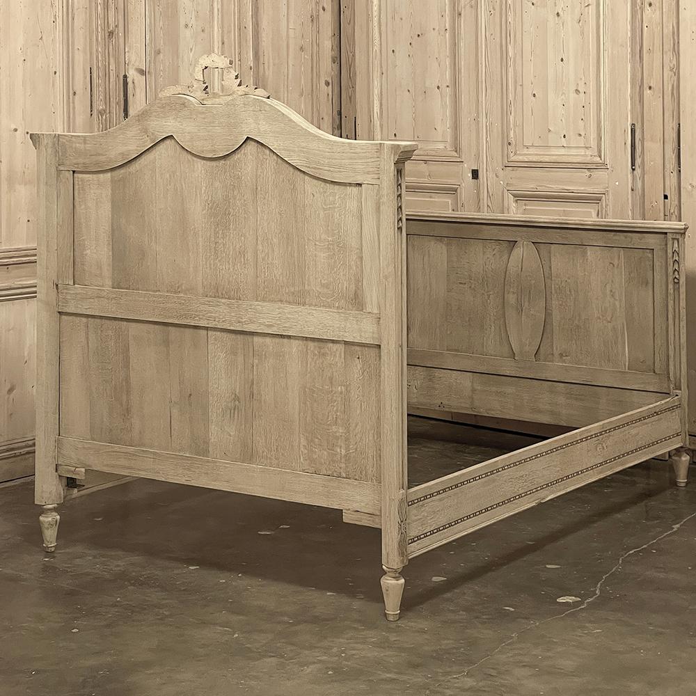 Antique Country French Louis XVI Stripped 3/4 Bed For Sale 11