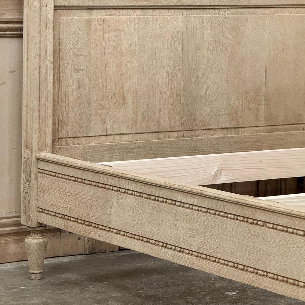 Antique Country French Louis XVI Stripped 3/4 Bed For Sale 1