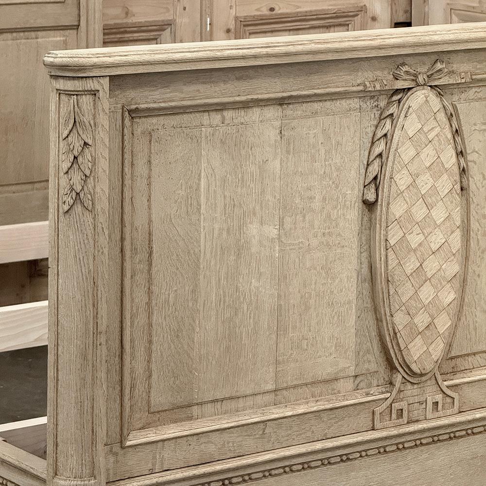 Antique Country French Louis XVI Stripped 3/4 Bed For Sale 2
