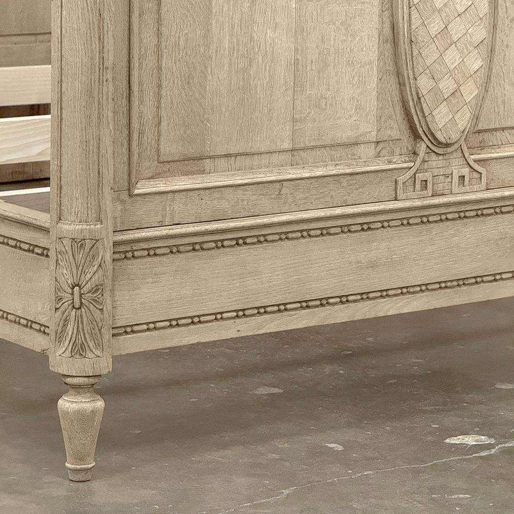 Antique Country French Louis XVI Stripped 3/4 Bed For Sale 3