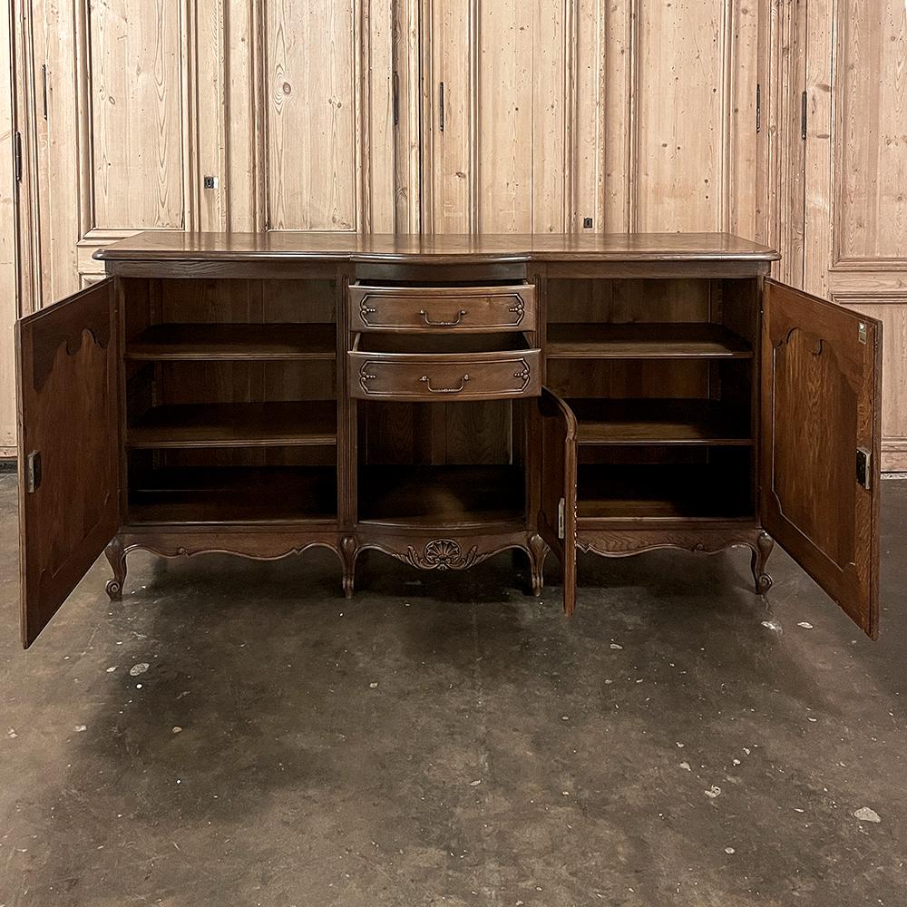 Antique Country French Oak Buffet ~ Enfilade In Good Condition For Sale In Dallas, TX