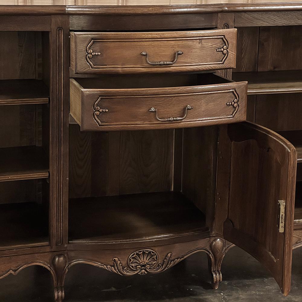 Steel Antique Country French Oak Buffet ~ Enfilade For Sale