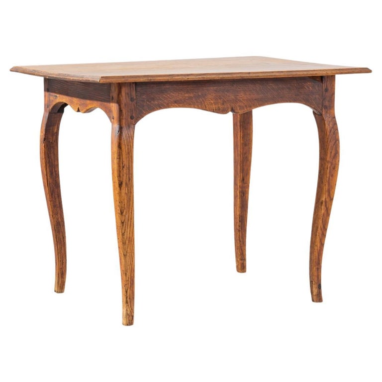 Antique Country French Oak Side Table For Sale at 1stDibs