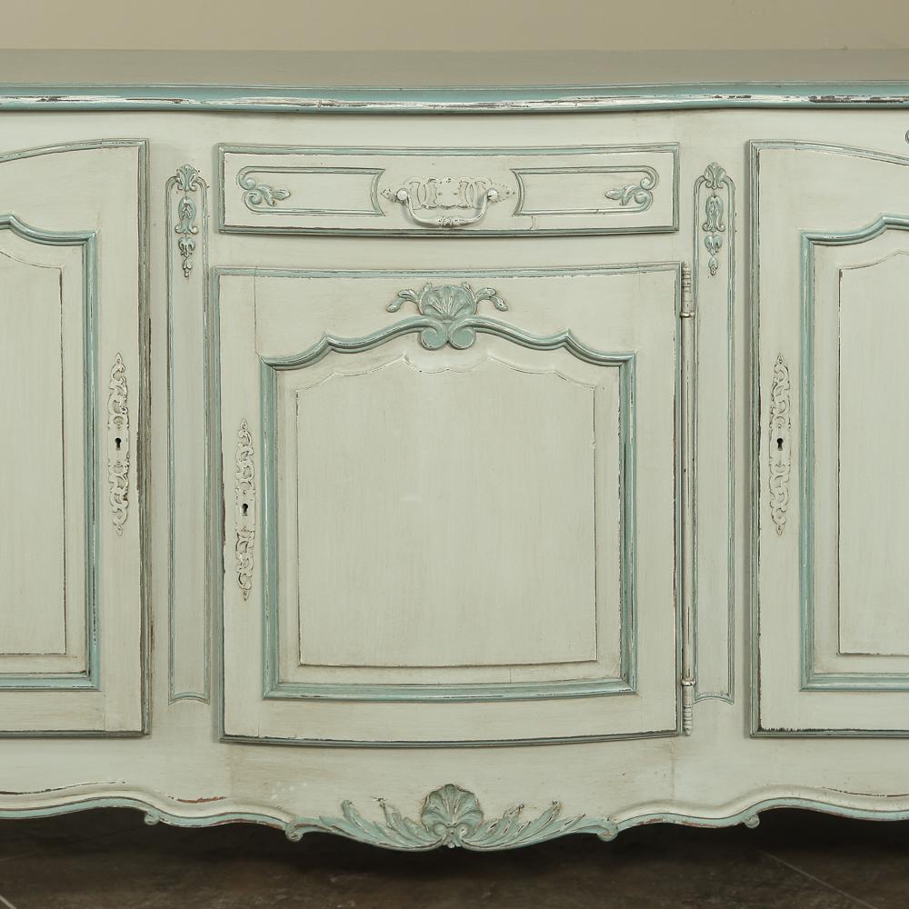 Antique Country French Painted Buffet 1