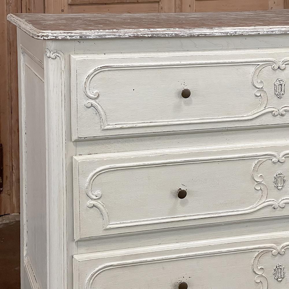 Antique Country French Painted Commode ~ Chest of Drawers For Sale 4