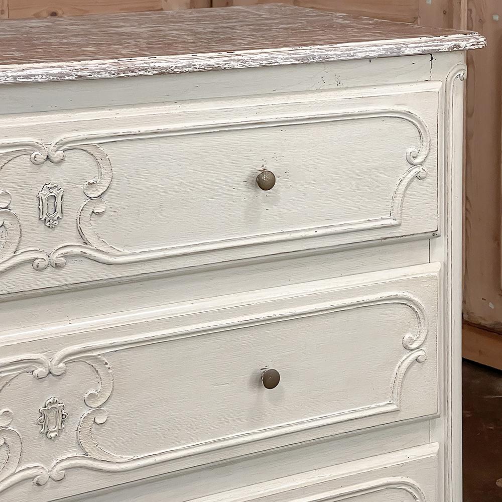 Antique Country French Painted Commode ~ Chest of Drawers For Sale 6