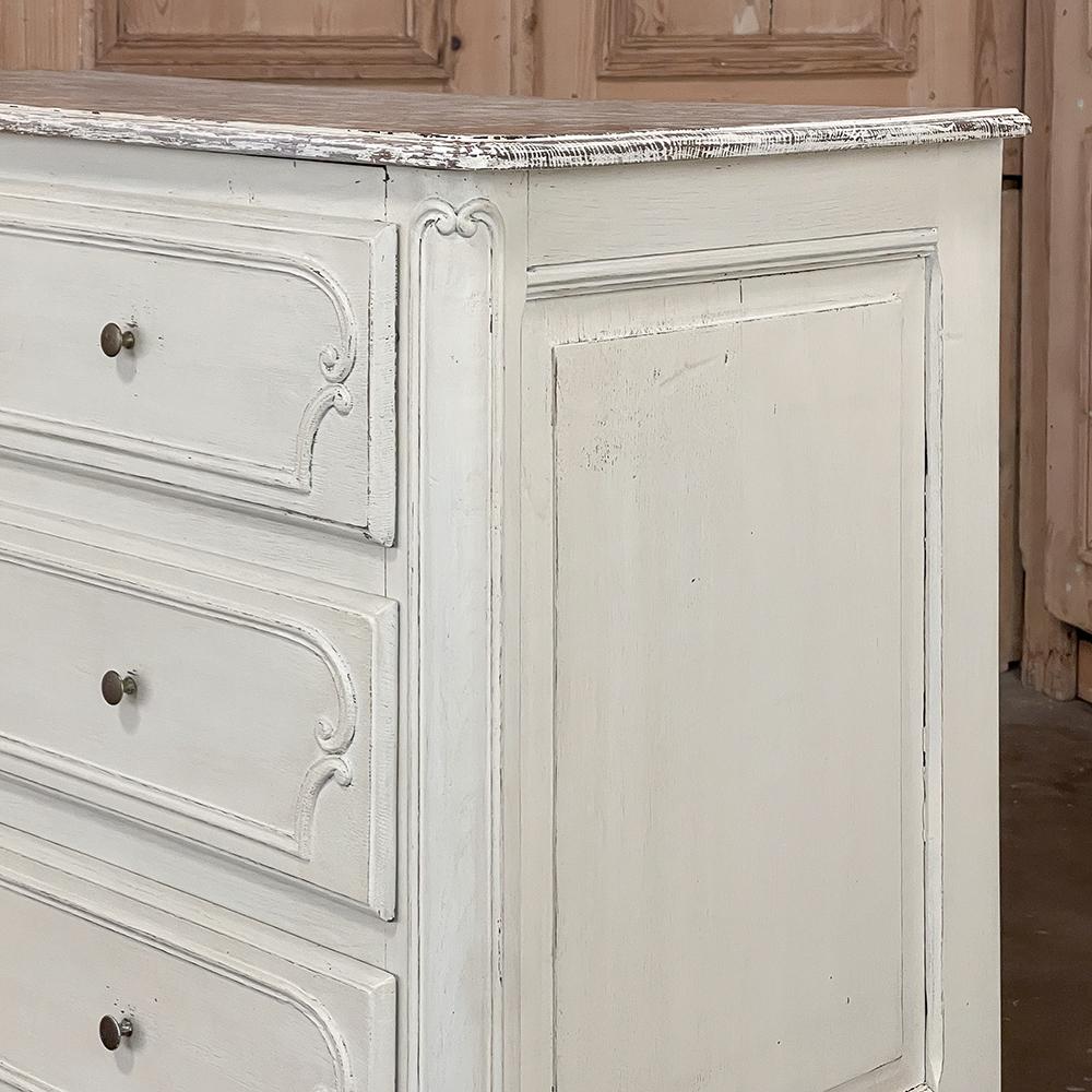 Antique Country French Painted Commode ~ Chest of Drawers For Sale 7