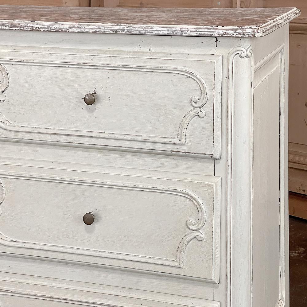 Antique Country French Painted Commode ~ Chest of Drawers For Sale 9