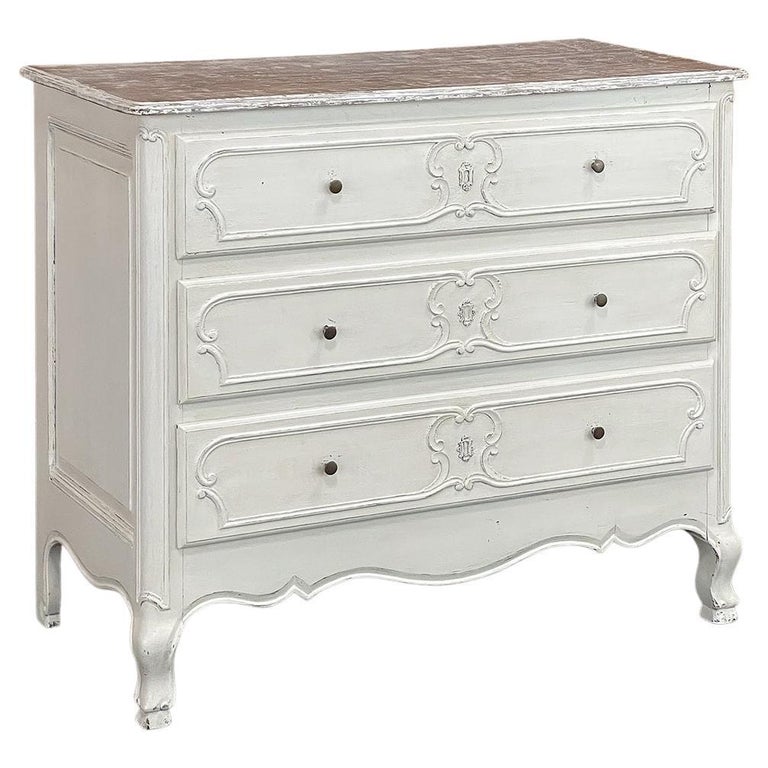 Ancienne commode peinte de style campagnard français ~ Commode En vente ...