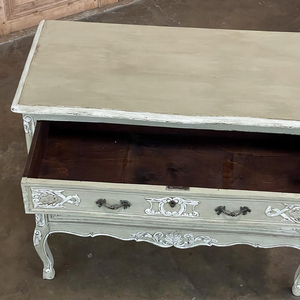 Brass Antique Country French Painted Commode For Sale