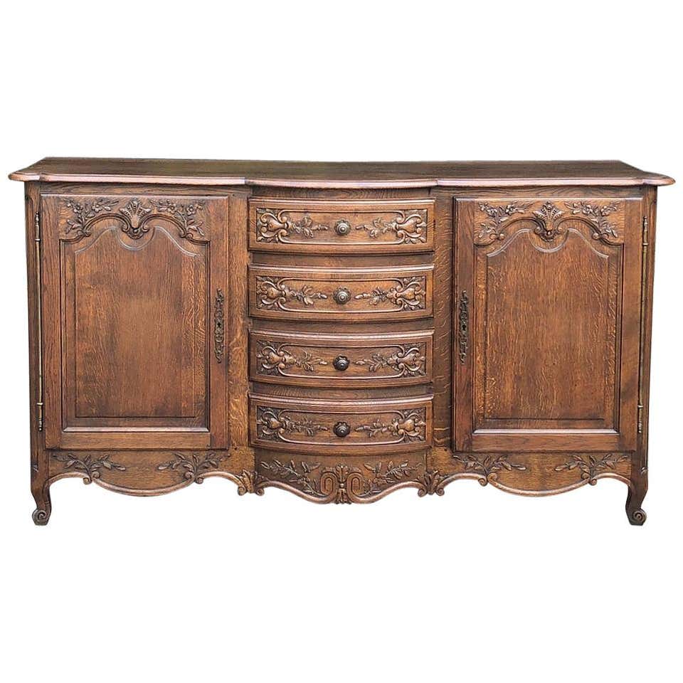 French Provincial Walnut Buffet at 1stdibs