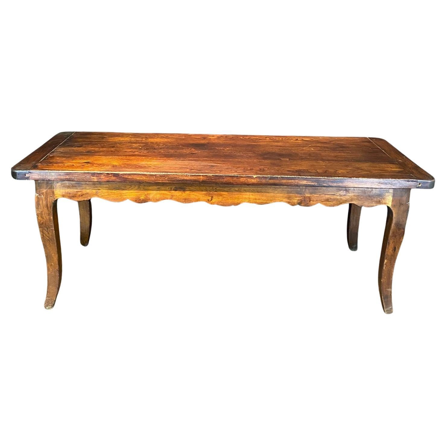 Antique Country French Provincial Farmhouse Dining Table