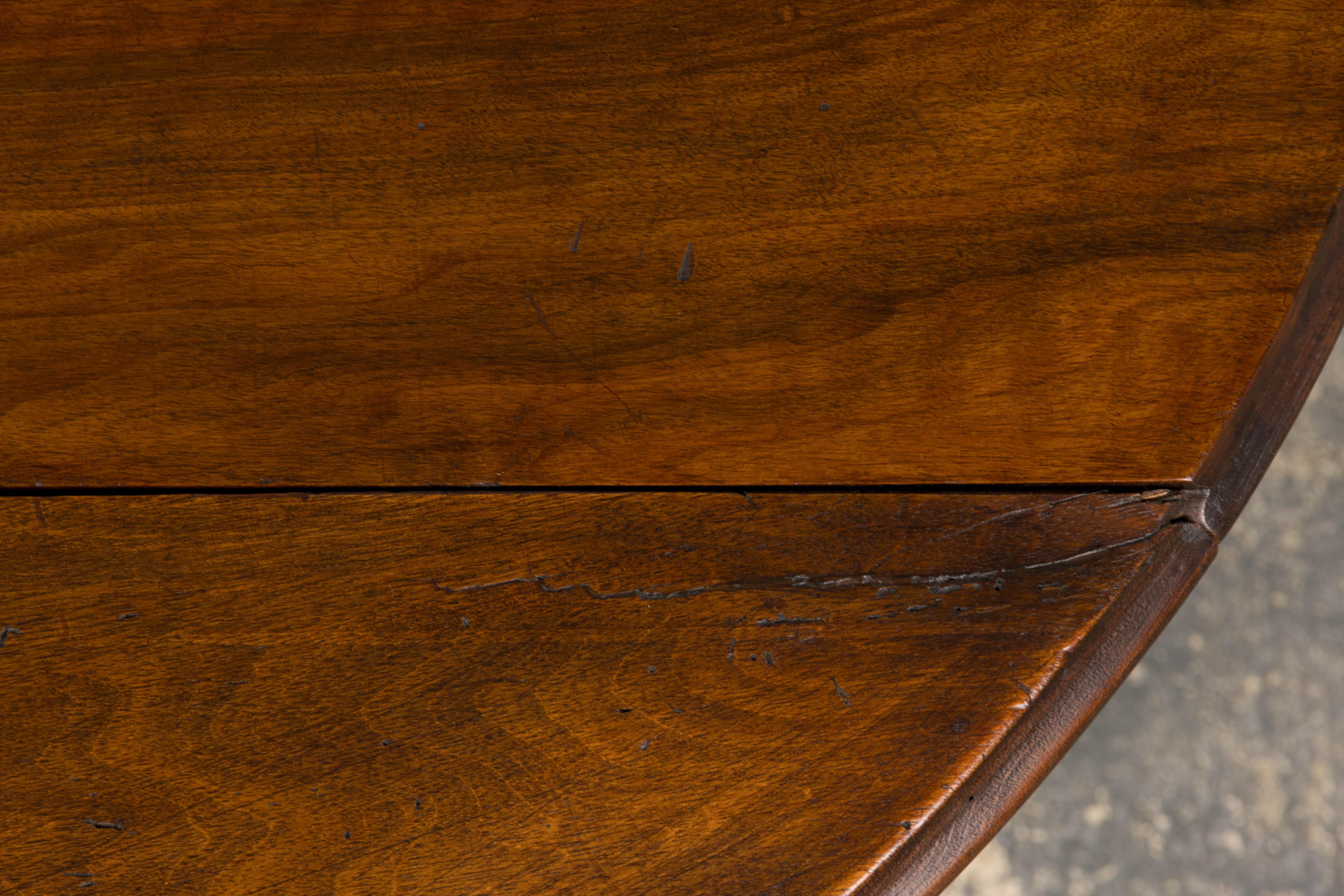 Antique Country French Provincial Maple Drop Leaf Table For Sale 8