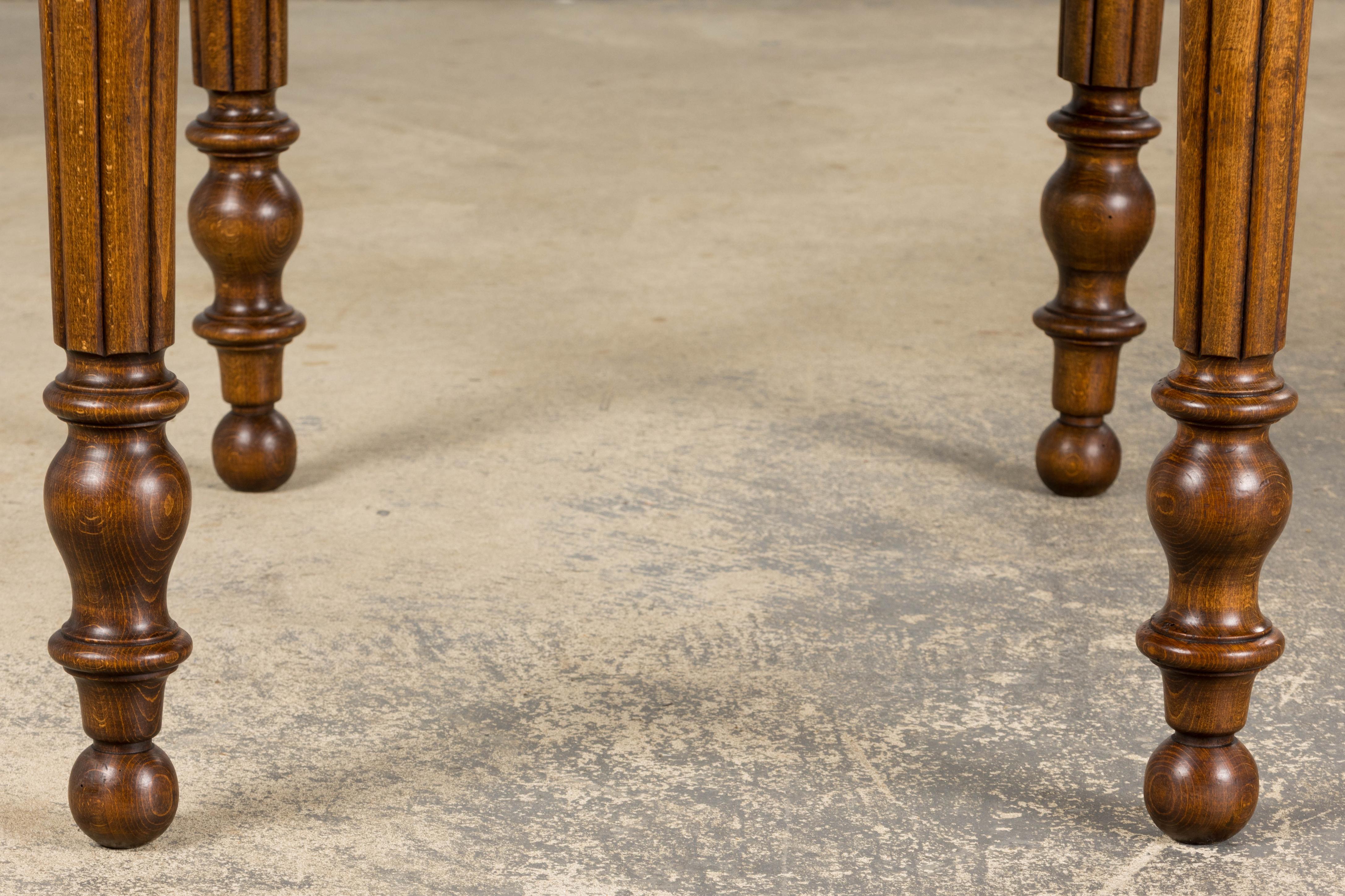 Antique Country French Provincial Maple Drop Leaf Table For Sale 10