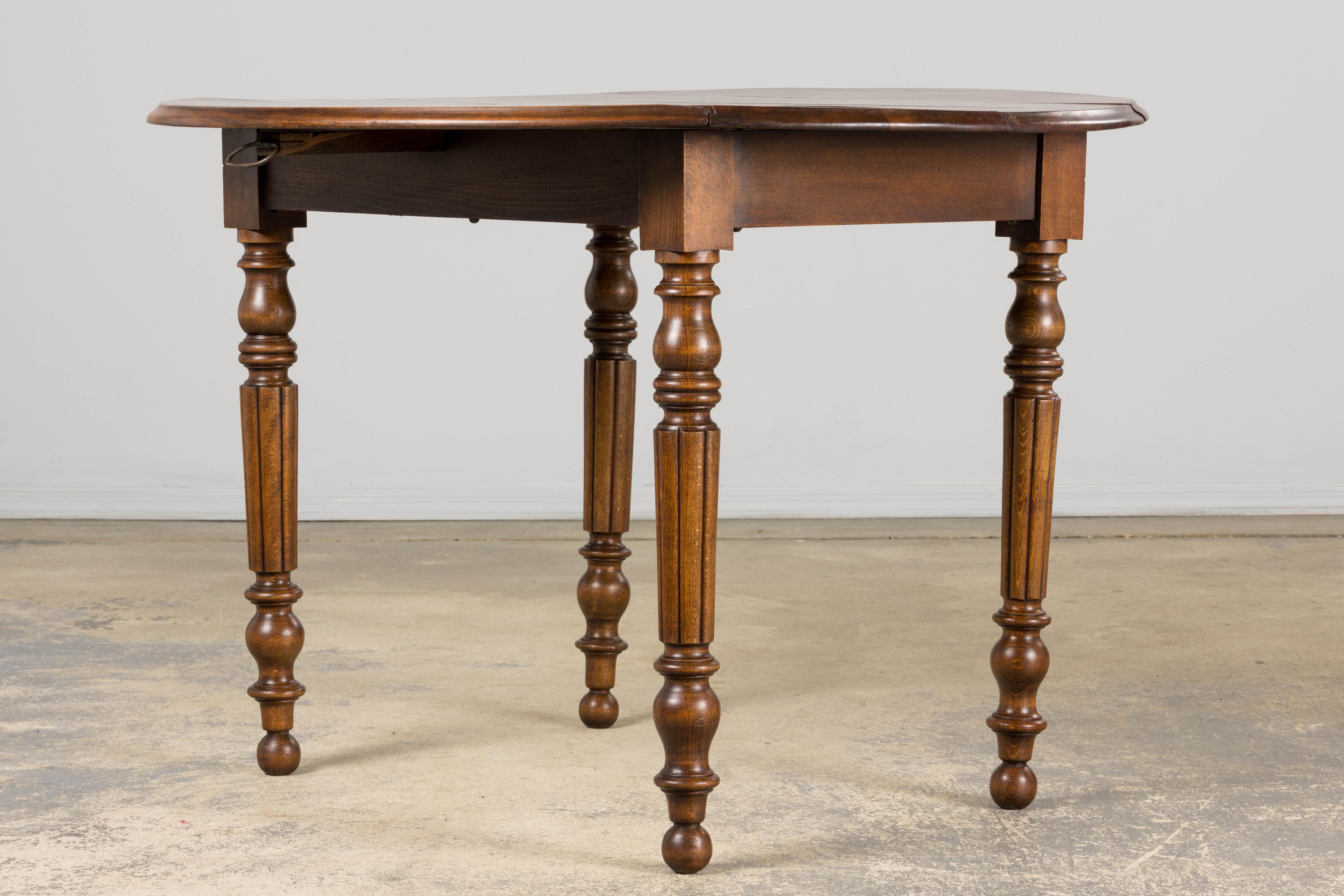 Antique Country French Provincial Maple Drop Leaf Table For Sale 13