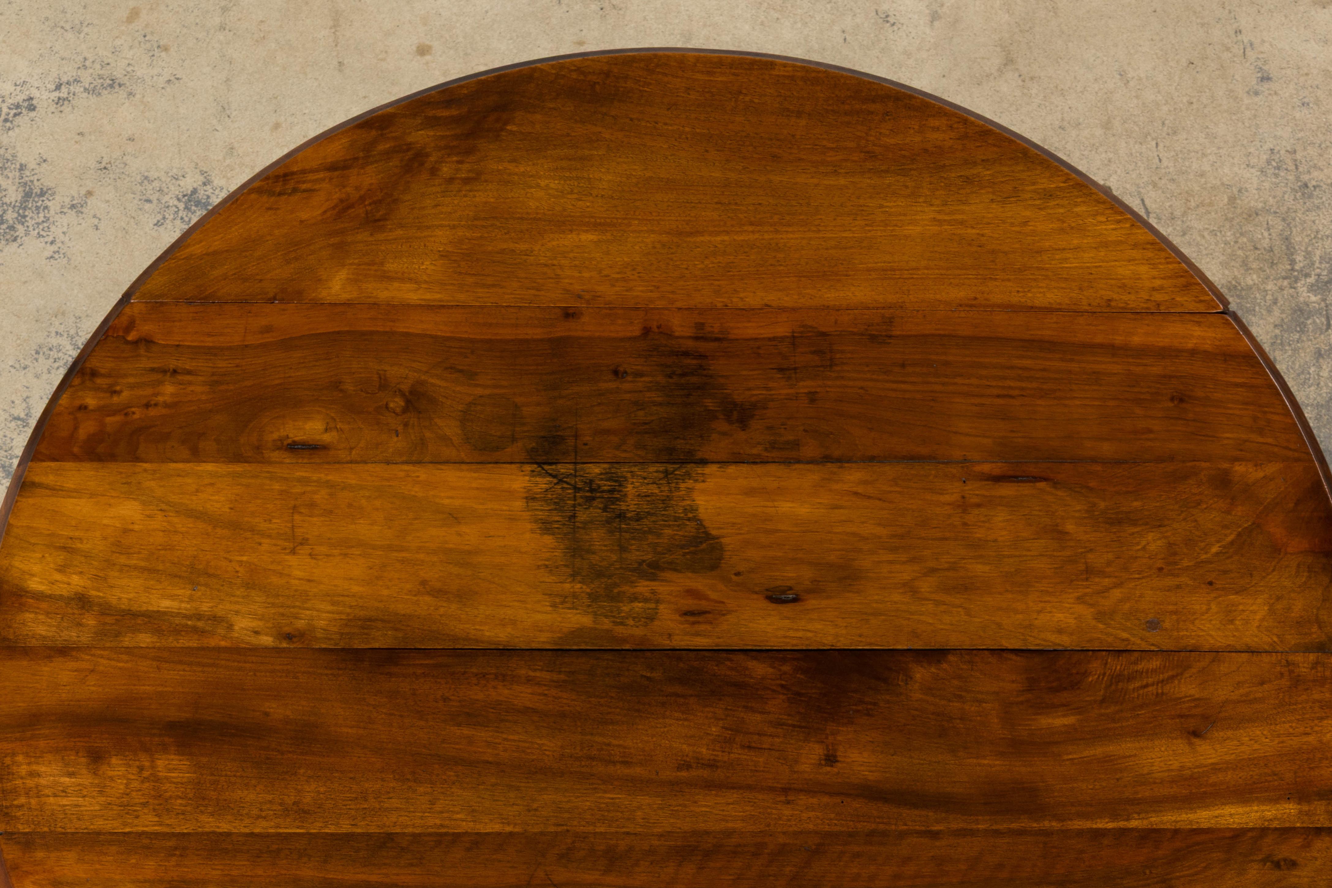 19th Century Antique Country French Provincial Maple Drop Leaf Table For Sale