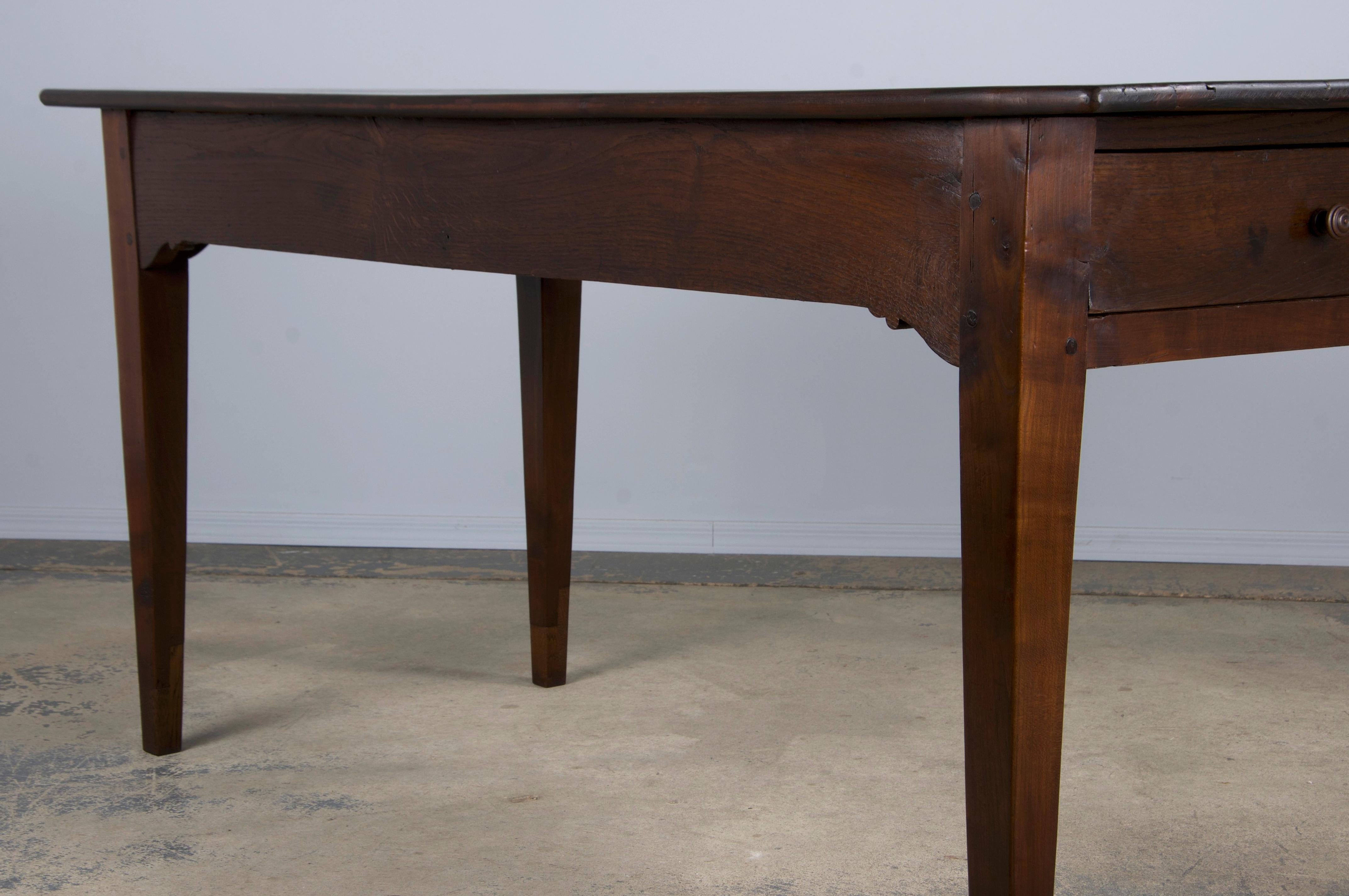 Antique Country French Provincial Mixed Wood Farmhouse Dining Table 7
