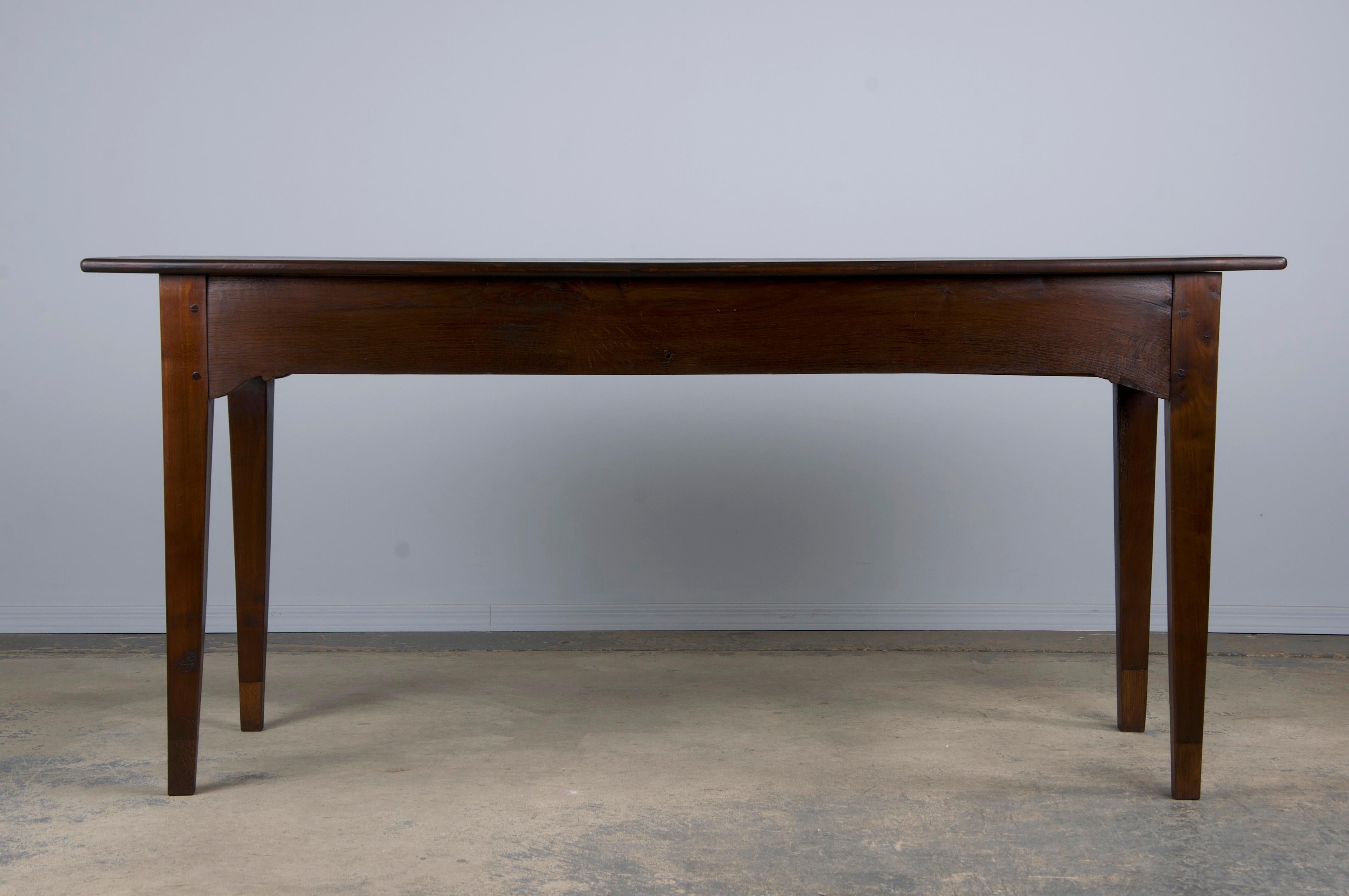 Hand-Crafted Antique Country French Provincial Mixed Wood Farmhouse Dining Table