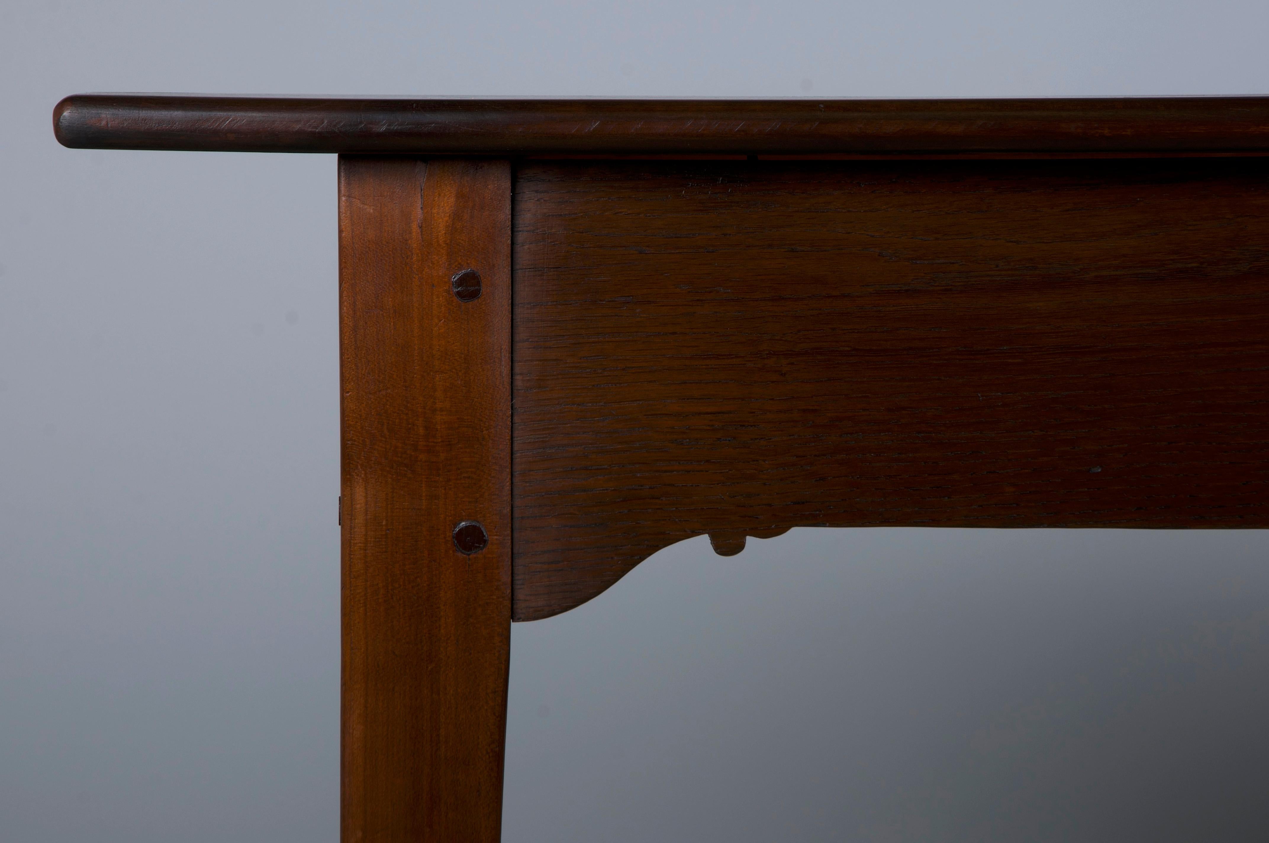 Antique Country French Provincial Mixed Wood Farmhouse Dining Table In Good Condition In Astoria, NY