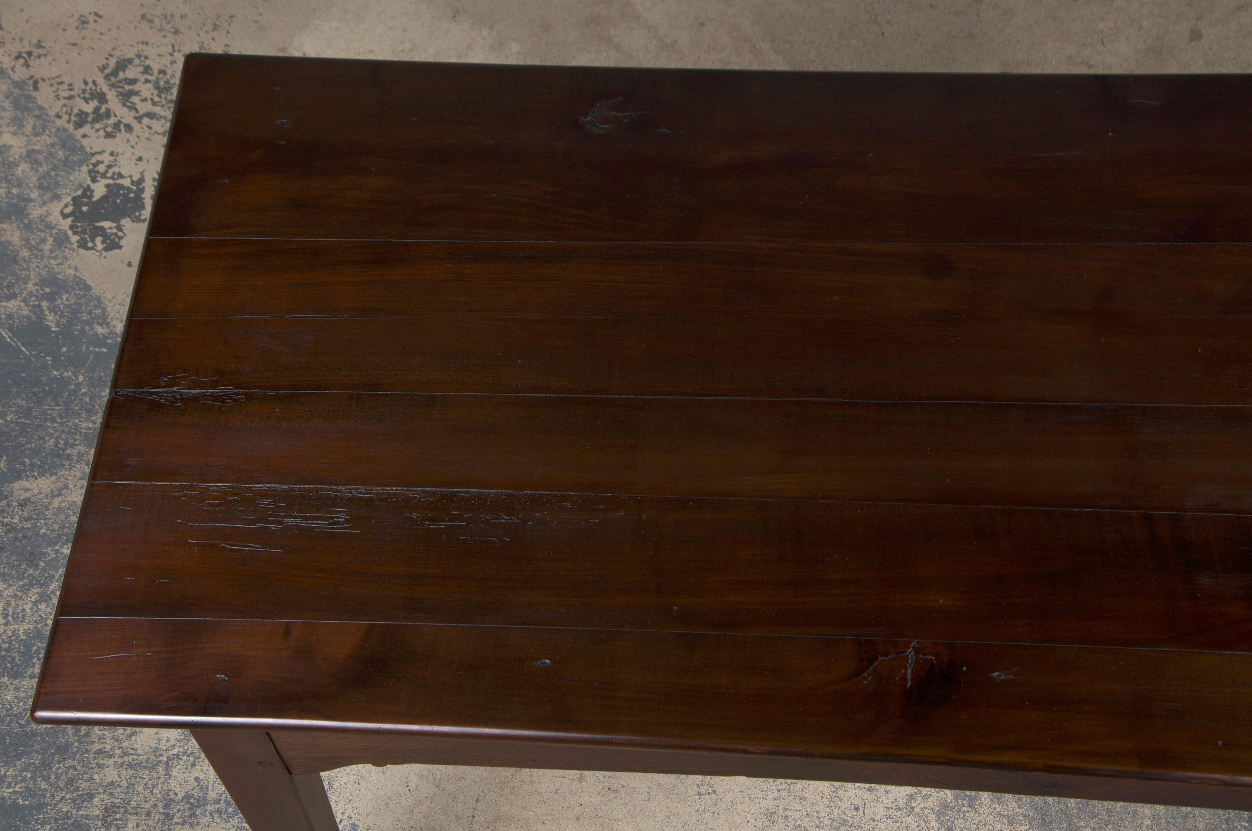 Maple Antique Country French Provincial Mixed Wood Farmhouse Dining Table