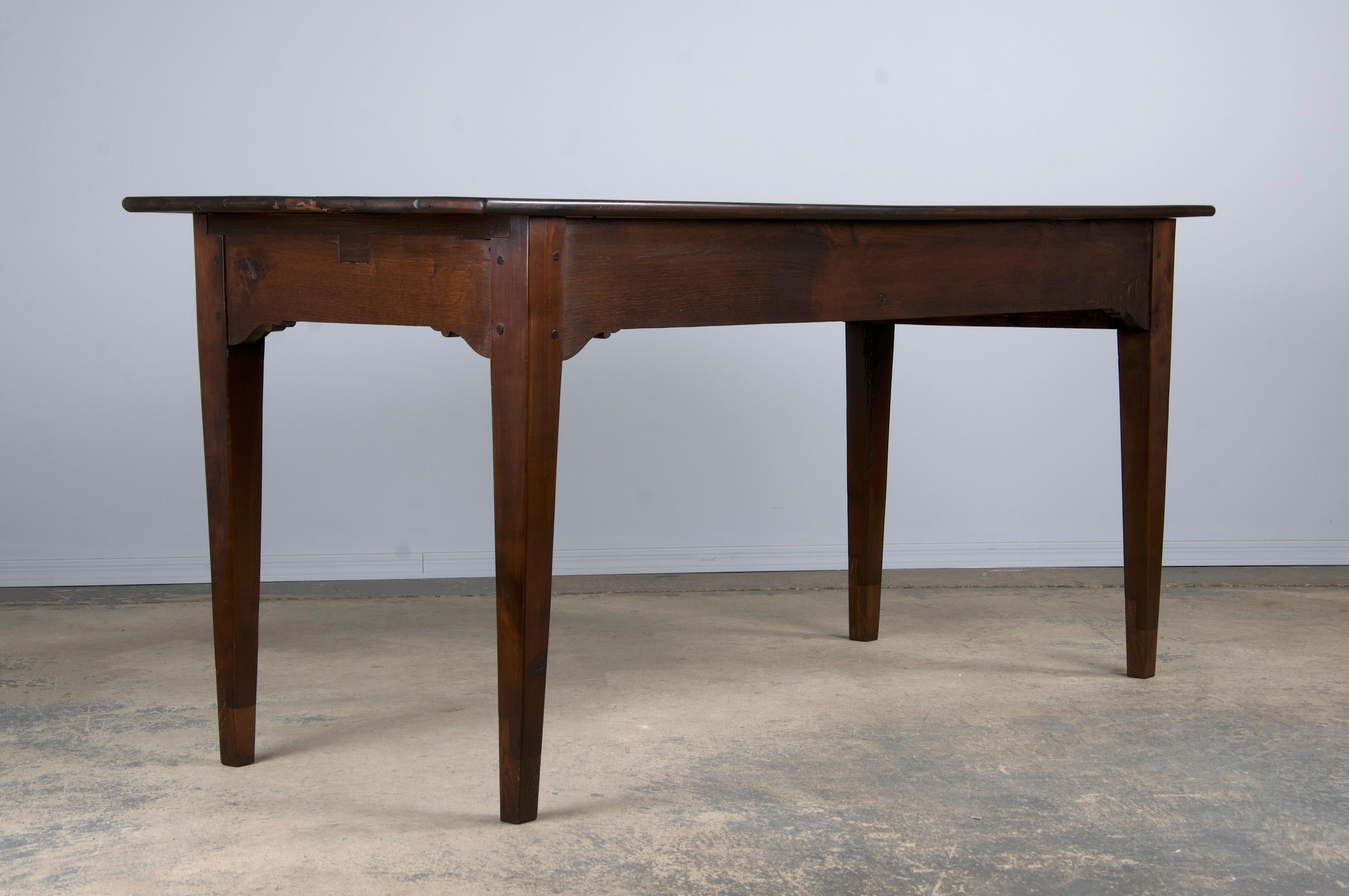 Antique Country French Provincial Mixed Wood Farmhouse Dining Table 2