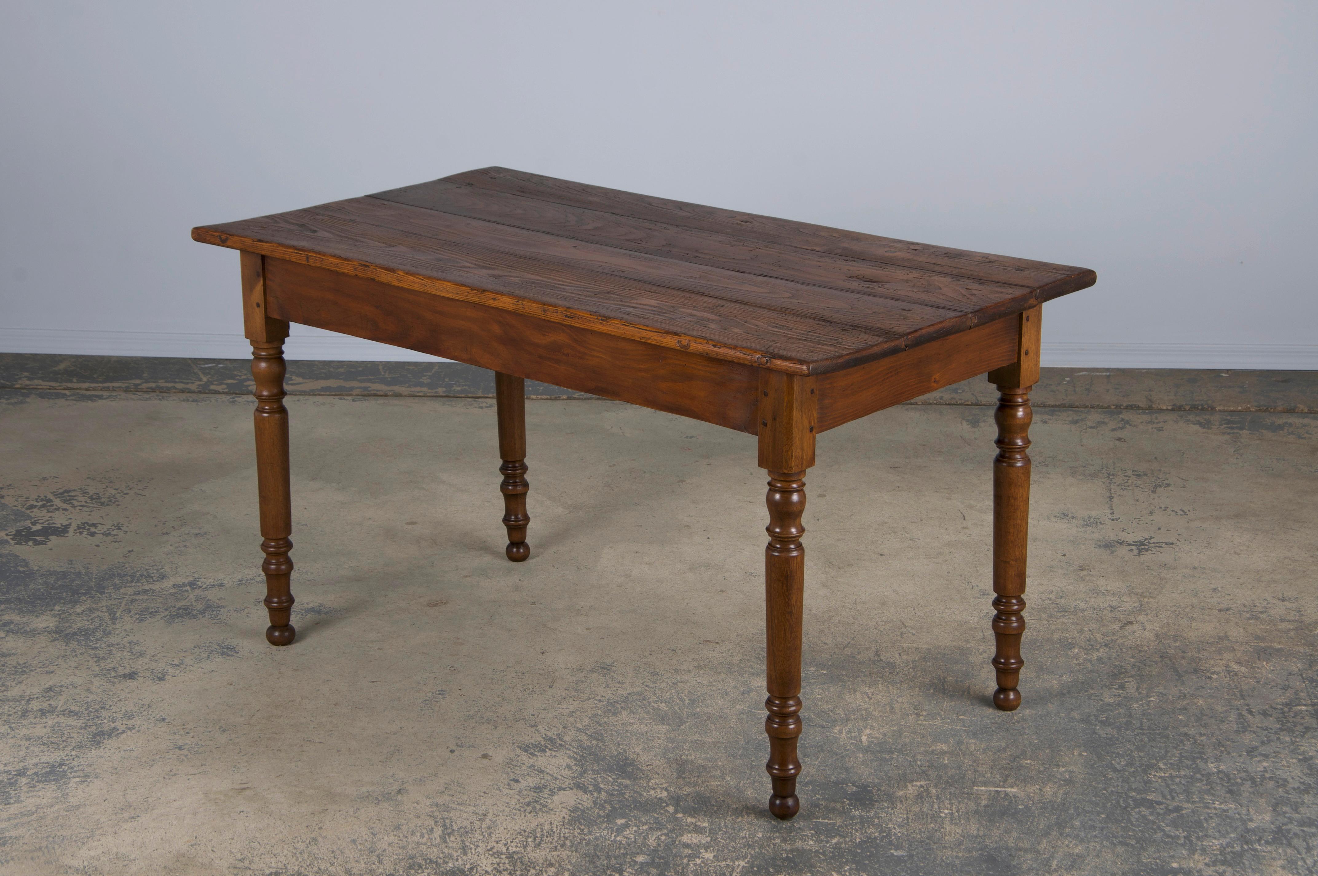 Antique Country French Provincial Mixed Wood Farmhouse Table 5