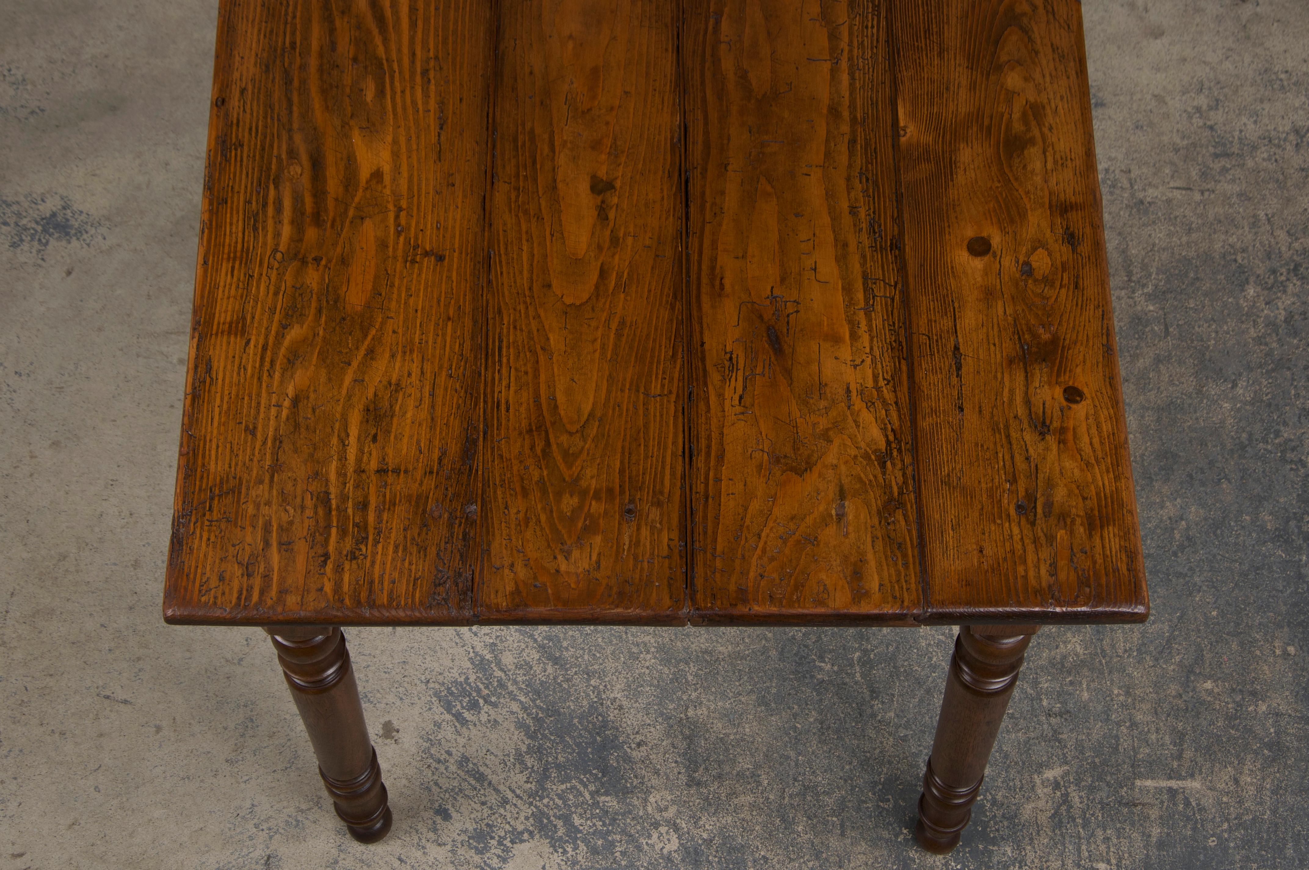 Antique Country French Provincial Mixed Wood Farmhouse Table 8