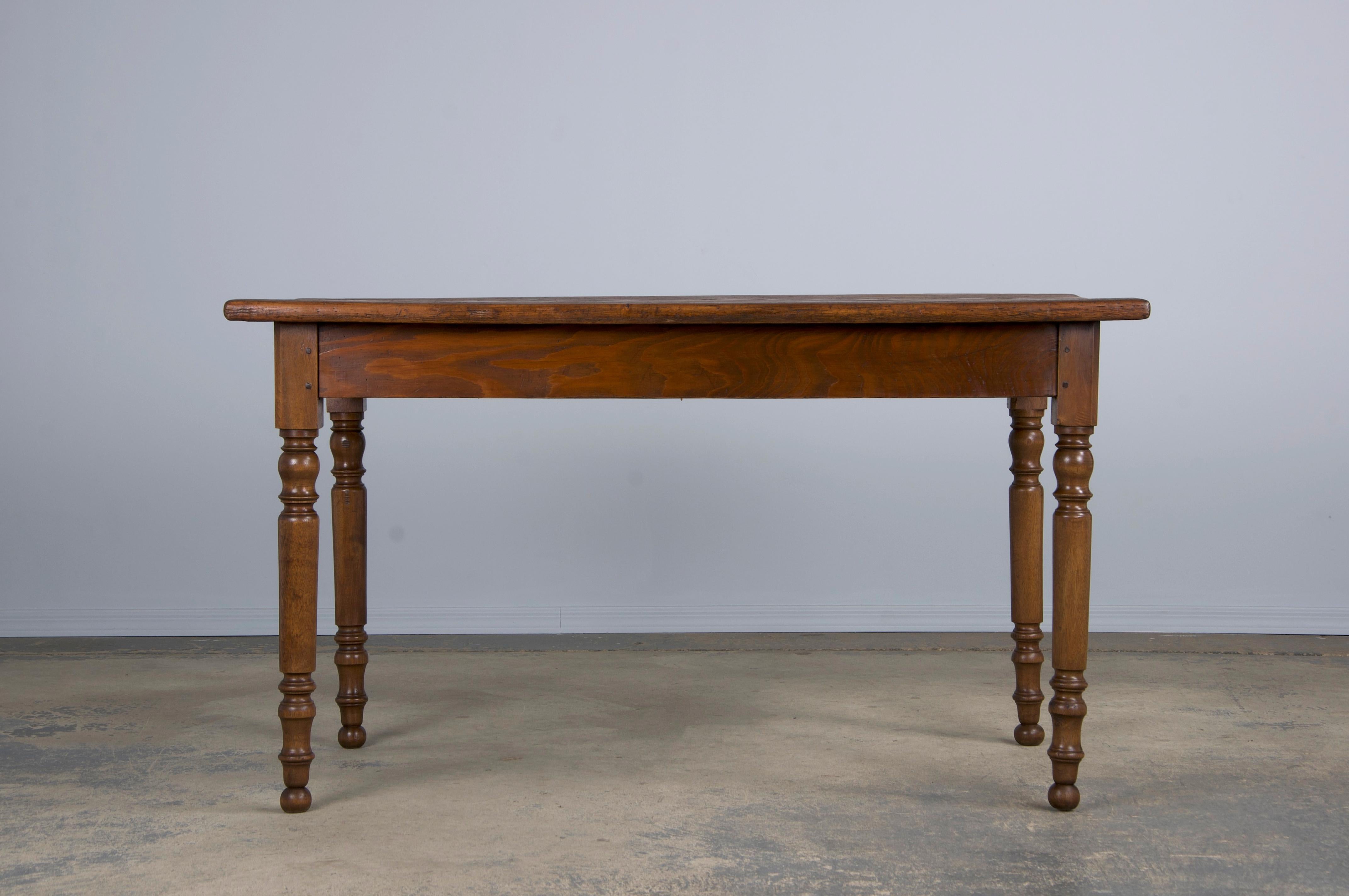 Antique Country French Provincial Mixed Wood Farmhouse Table 10