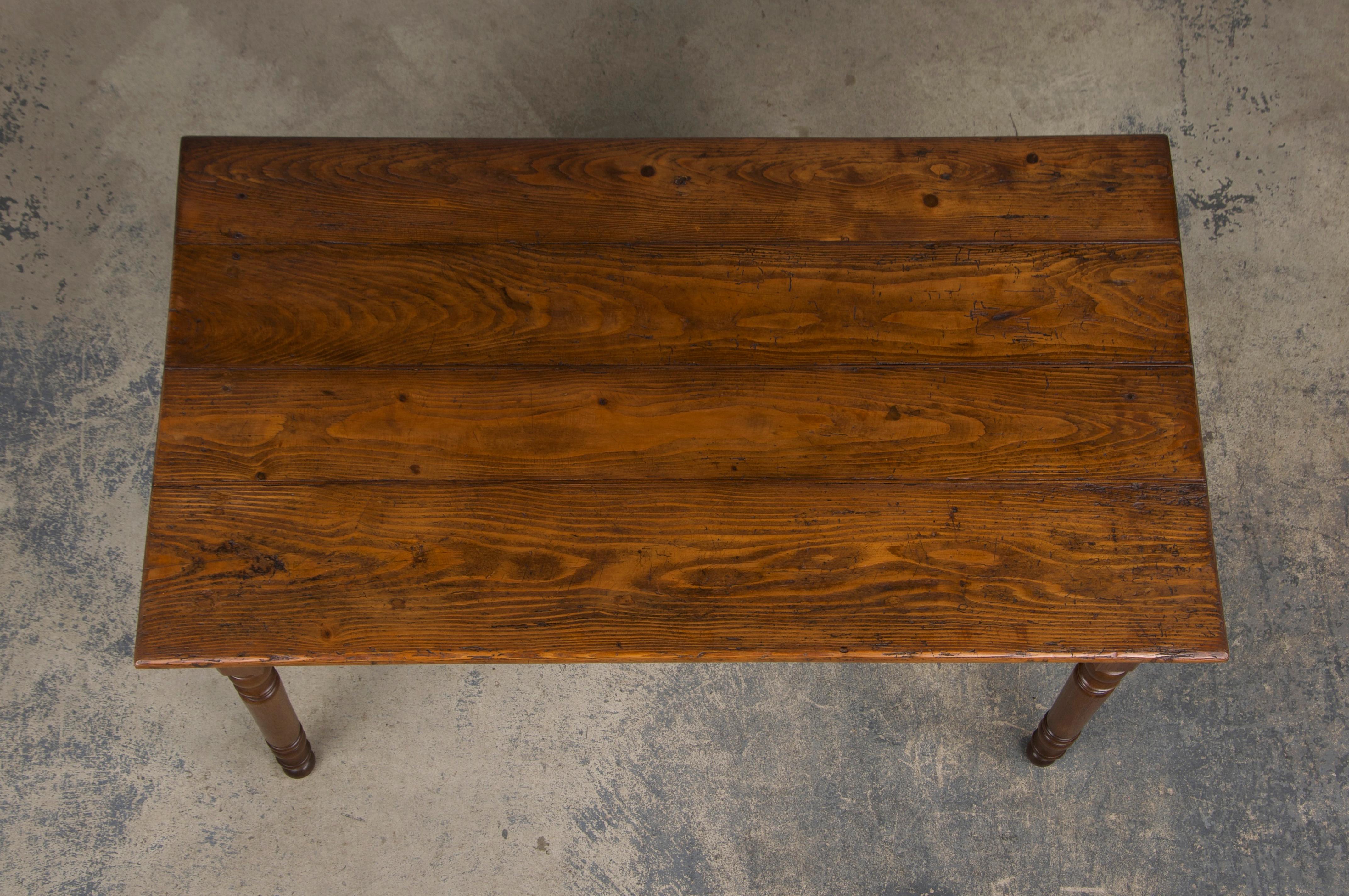 19th Century Antique Country French Provincial Mixed Wood Farmhouse Table