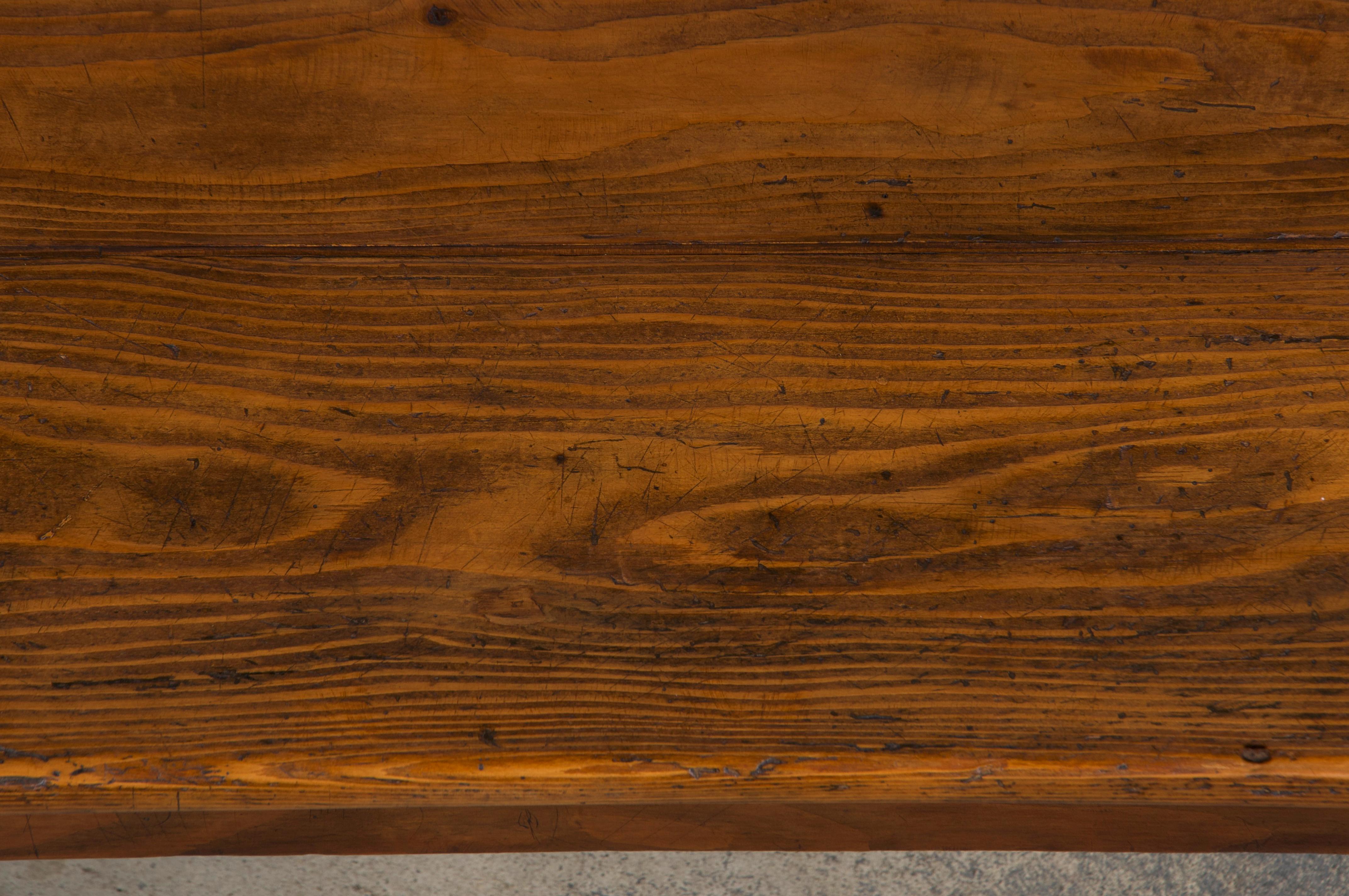 Antique Country French Provincial Mixed Wood Farmhouse Table 1