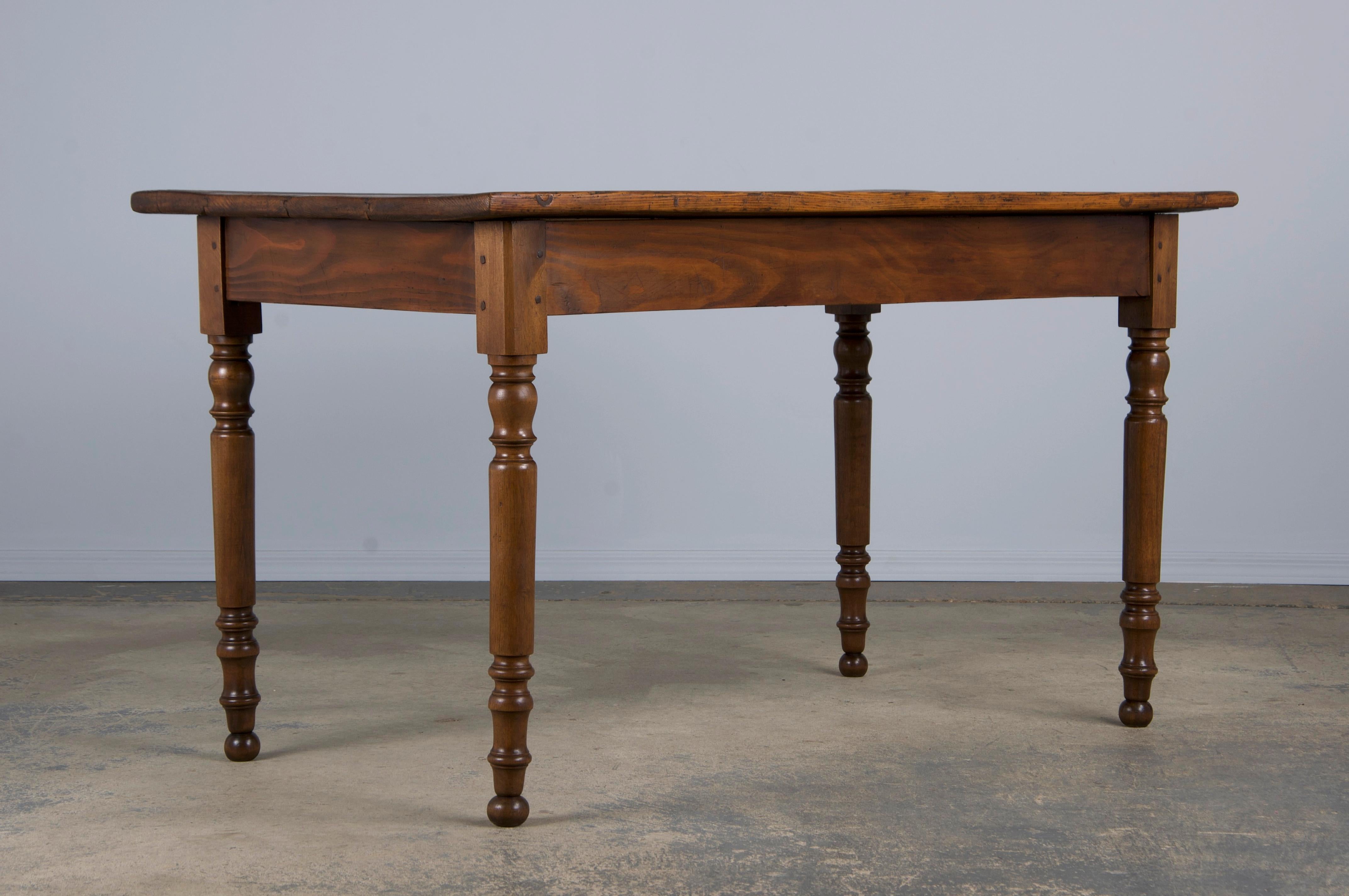 Antique Country French Provincial Mixed Wood Farmhouse Table 2
