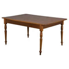 Antique Country French Provincial Mixed Wood Farmhouse Table