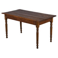 Table de ferme provinciale française ancienne en bois mixte