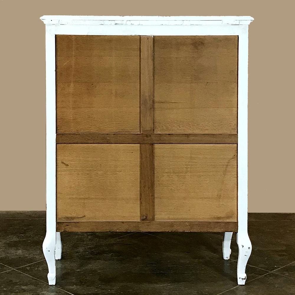 Antique Country French Provincial Painted Cabinet, Wardrobe For Sale 4