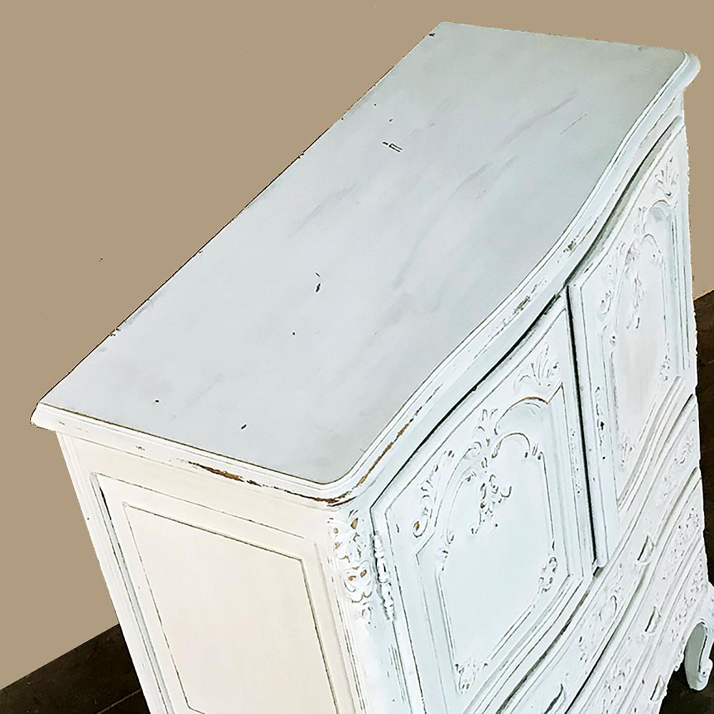 Antique Country French Provincial Painted Cabinet, Wardrobe For Sale 2