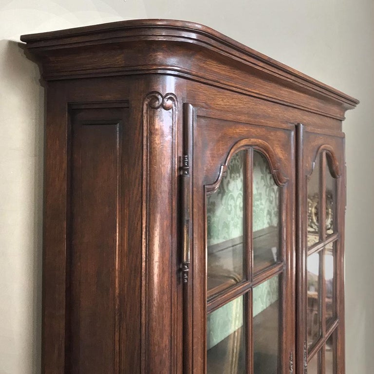 Antique Country French Provincial Secretary, Bookcase at 1stDibs