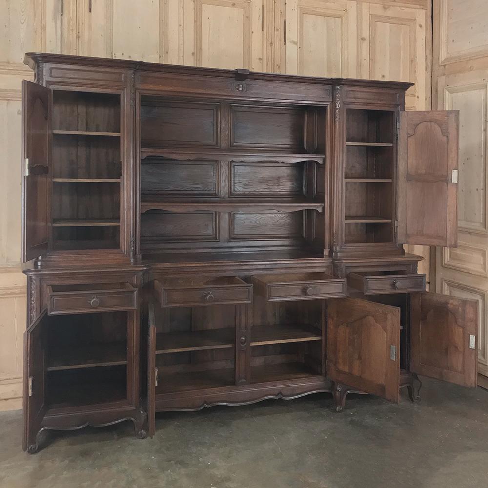 Hand-Crafted Antique Country French Provincial Oak Vaisselier, Buffet