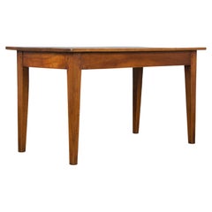 Antique Country French Provincial Walnut Farmhouse Table