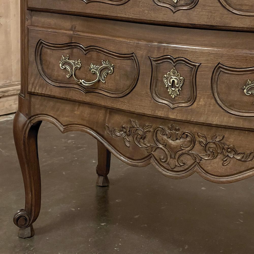 Antique Country French Regence Walnut Commode For Sale 9