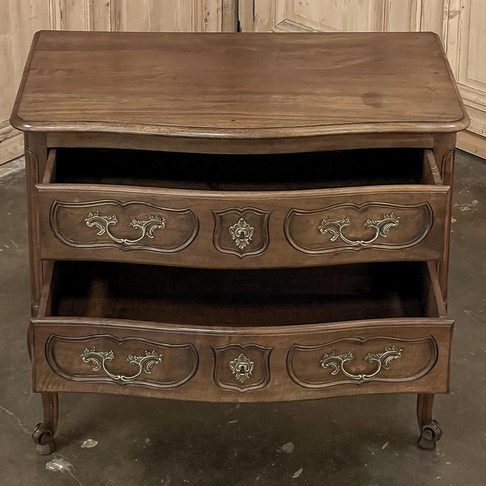 20th Century Antique Country French Regence Walnut Commode For Sale