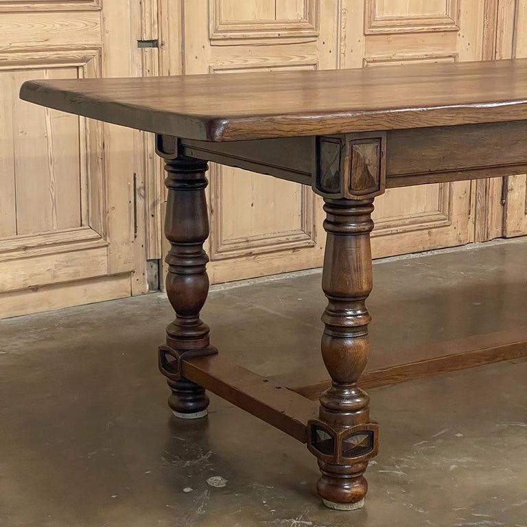 Antique Country French Rustic Dining Table For Sale at 1stDibs