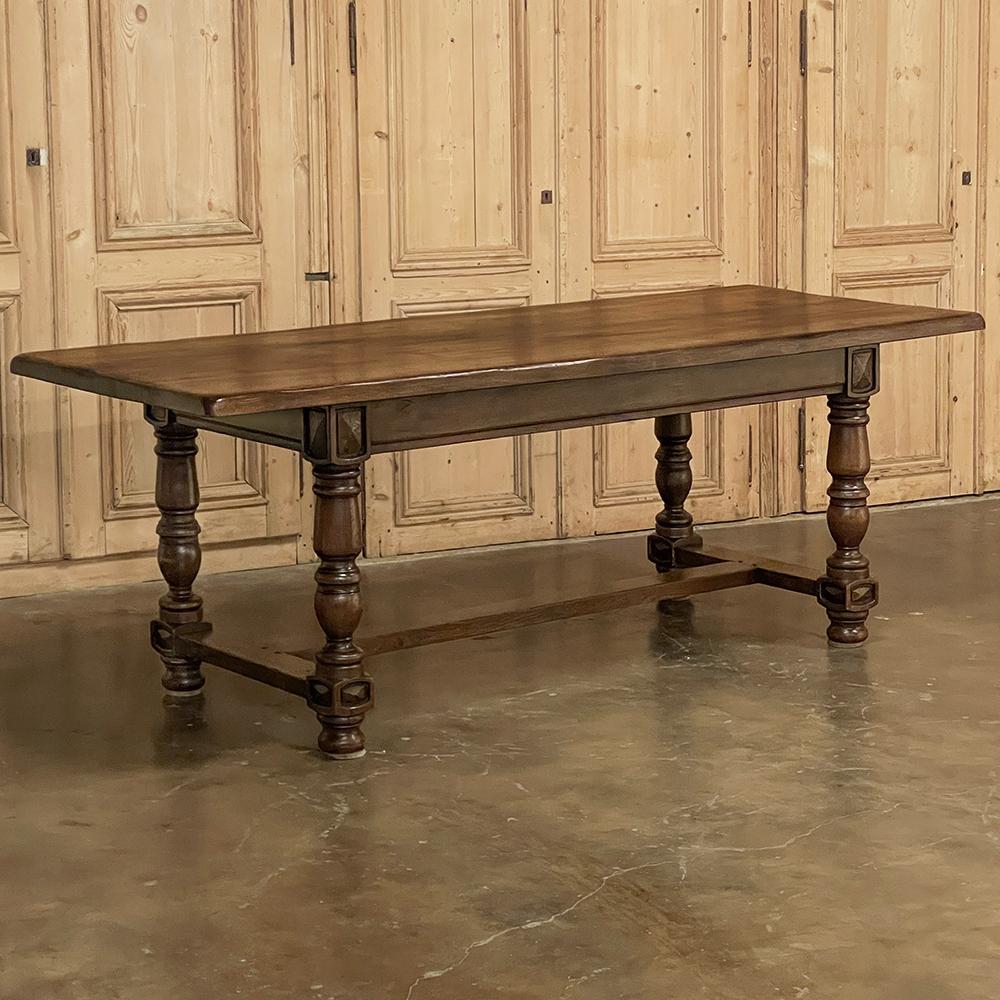 Antique Country French Rustic Dining Table For Sale at 1stDibs
