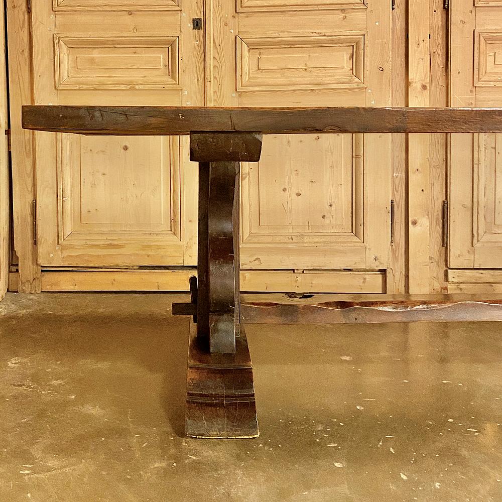 Antique Country French Rustic Trestle Dining Table 5