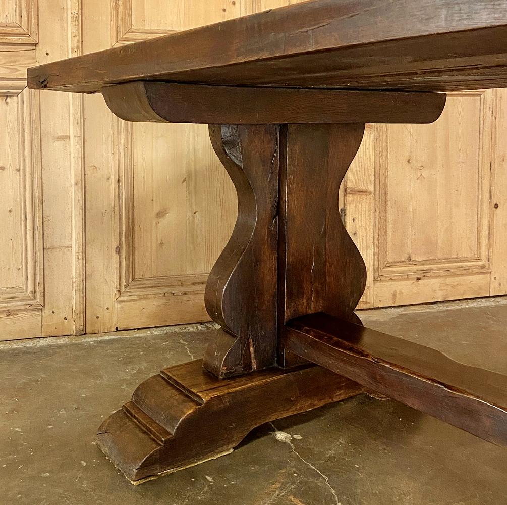 Antique Country French Rustic Trestle Dining Table 6