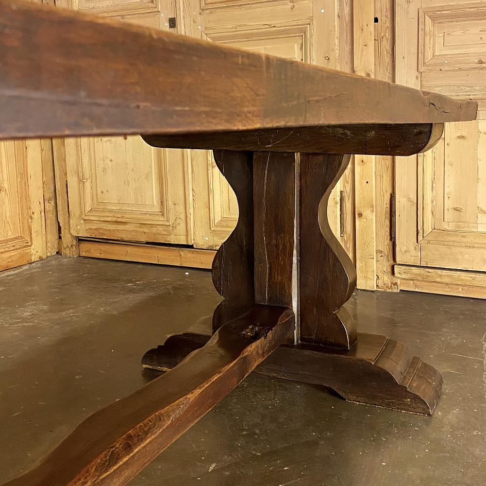 Antique Country French Rustic Trestle Dining Table 7