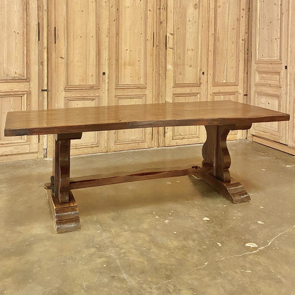 Antique Country French Rustic Trestle Dining Table 1